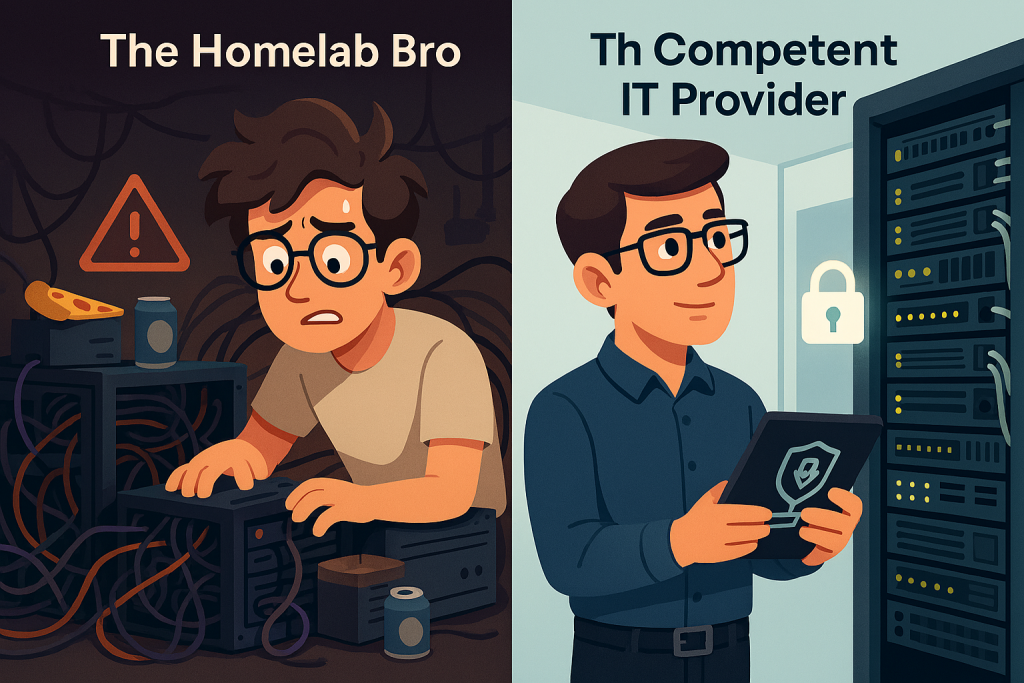 Homelab vs. Help Desk: Why Your Tech-Savvy Employee Isn’t a Competent IT Provider
