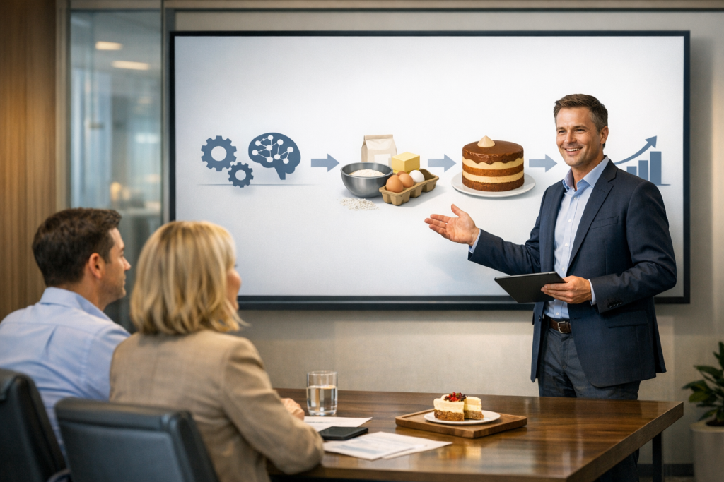 MSP AI strategy translating complex AI tools into simple business results

